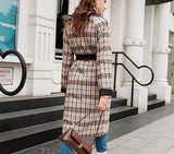 TWO-SIDED plaid quilted coat