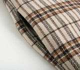 TWO-SIDED plaid quilted coat