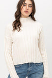 Velvet Crop Sweater in Blue / White / Black