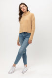 Velvet Crop Sweater in Yellow