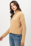 Velvet Crop Sweater in Yellow
