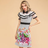 VENICE Vintage Printed Mini Dress