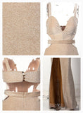 VENUS V-neck Open Waist Slit Bodycon gown