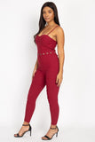 Primetime Looks-Waist Cutout Skinny Jumpsuit