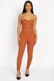 Primetime Looks-Waist Cutout Skinny Jumpsuit