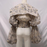 Web Print Zip-front Top in colors