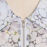 Web Print Zip-front Top in colors