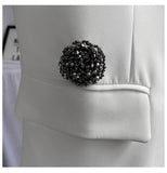 Primetime Looks-White lapel vest with sashes