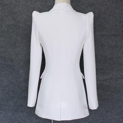 Primetime Looks-White long blazer