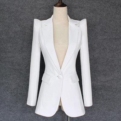 Primetime Looks-White long blazer