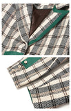 Windbreaker Plaid Split Trench Coat