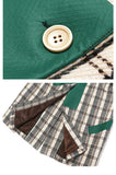Windbreaker Plaid Split Trench Coat