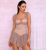 Primetime Looks-Wonderly romper in powder pink
