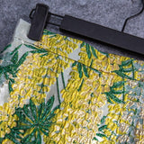 Yellow Blooms Jacquard Mini Skirt