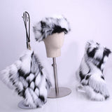 YETTI faux fur boots and purse w headband set in colors