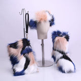 YETTI faux fur boots and purse w headband set in colors