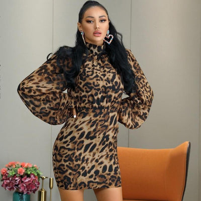 ZURI Leopard  Print Mini Dress