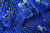Fairy deep blue ruffled midi dress