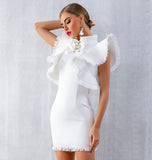 WHITE ORCHID sheath mini dress