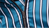 Striped one-shoulder asymmetric top-Primetime Looks