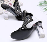 Embellished high-heel sandals