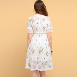 PRINCESS Hollow out Embroidery Mini Dress