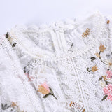 PRINCESS Hollow out Embroidery Mini Dress