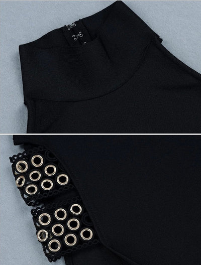 Jolene halter side slit evening gown