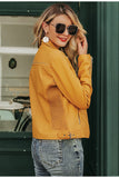 Faux leather biker jacket in colors