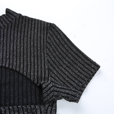 Laced-up turtleneck crop top