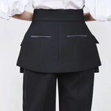 Wide leg belted pants