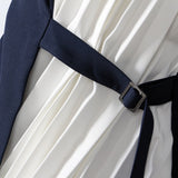 Patchwork pleated vest in colors