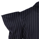 Striped buff-shoulders short jacket
