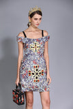 LUCIA beaded mini dress