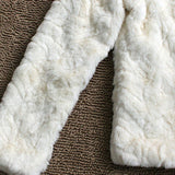 Embellished faux fur jacket