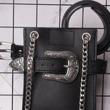 Buckled Mini Purse On A Belt