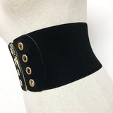 Elastic waist belt with zipper