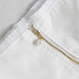 Antoinette asymmetric top beaded with pearls