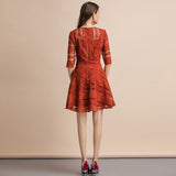 DANNIE lace hollow-out mini dress