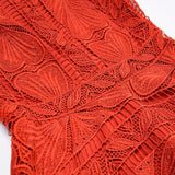DANNIE lace hollow-out mini dress