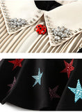 PATSY star-print beaded midi dress