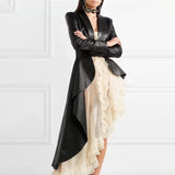 Stunning asymmetric belted jacket
