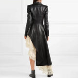 Stunning asymmetric belted jacket