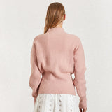 Turtleneck bow knot cozy pullover