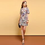 Agatha beaded floral mini dress