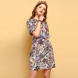 Agatha beaded floral mini dress