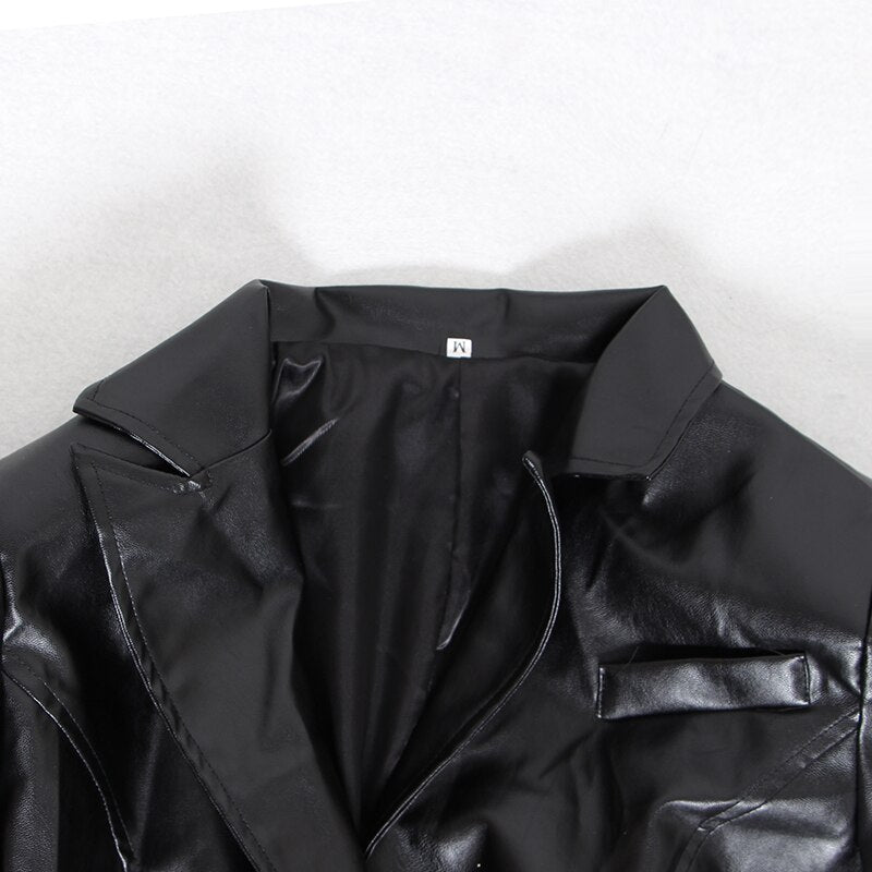 Stunning asymmetric belted jacket