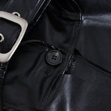Stunning asymmetric belted jacket