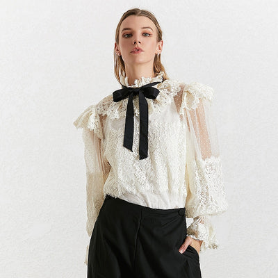 ALICIA bowknot lace blouse
