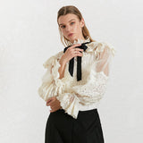 ALICIA bowknot lace blouse